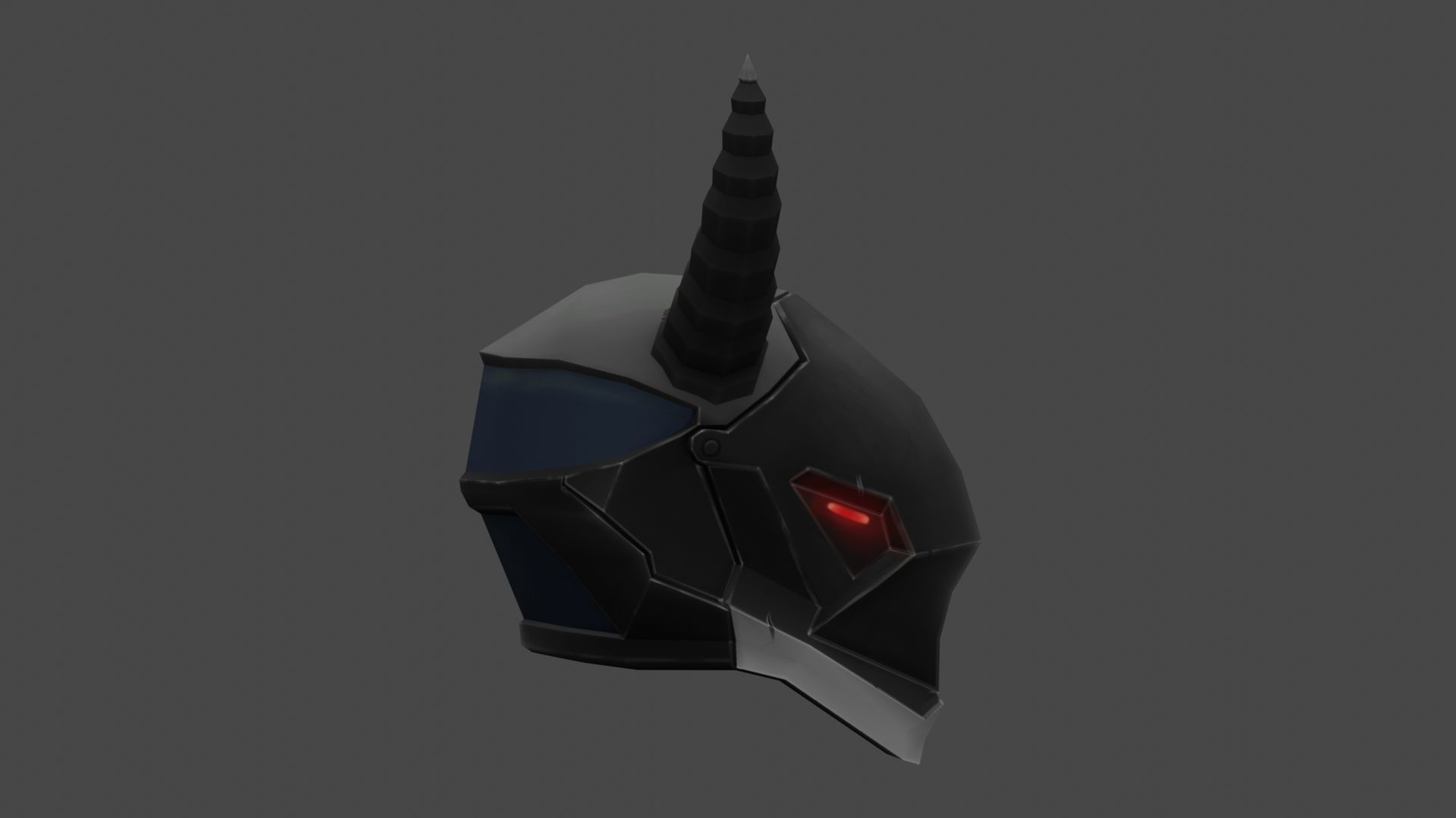 Handpaint Scifi Viking Helmet Low-poly 3D model_14