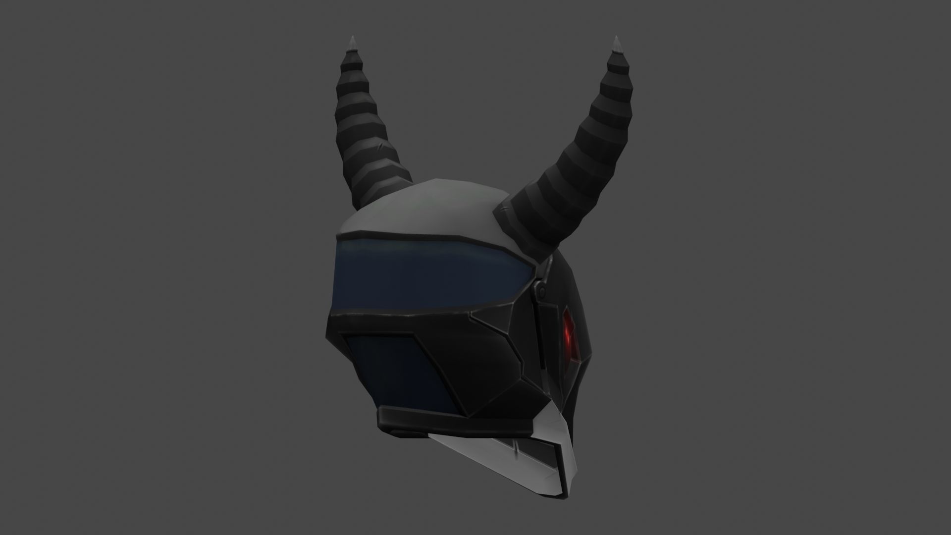 Handpaint Scifi Viking Helmet Low-poly 3D model_13