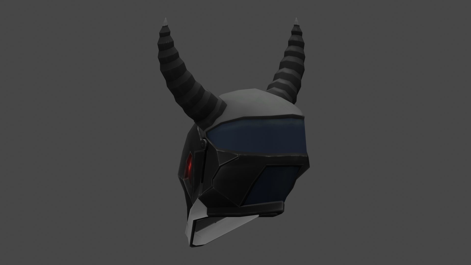 Handpaint Scifi Viking Helmet Low-poly 3D model_11