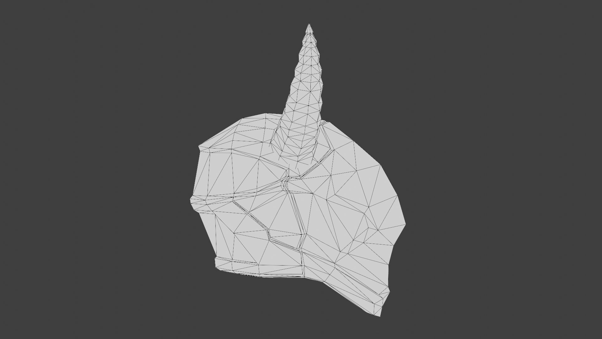 Handpaint Scifi Viking Helmet Low-poly 3D model_21