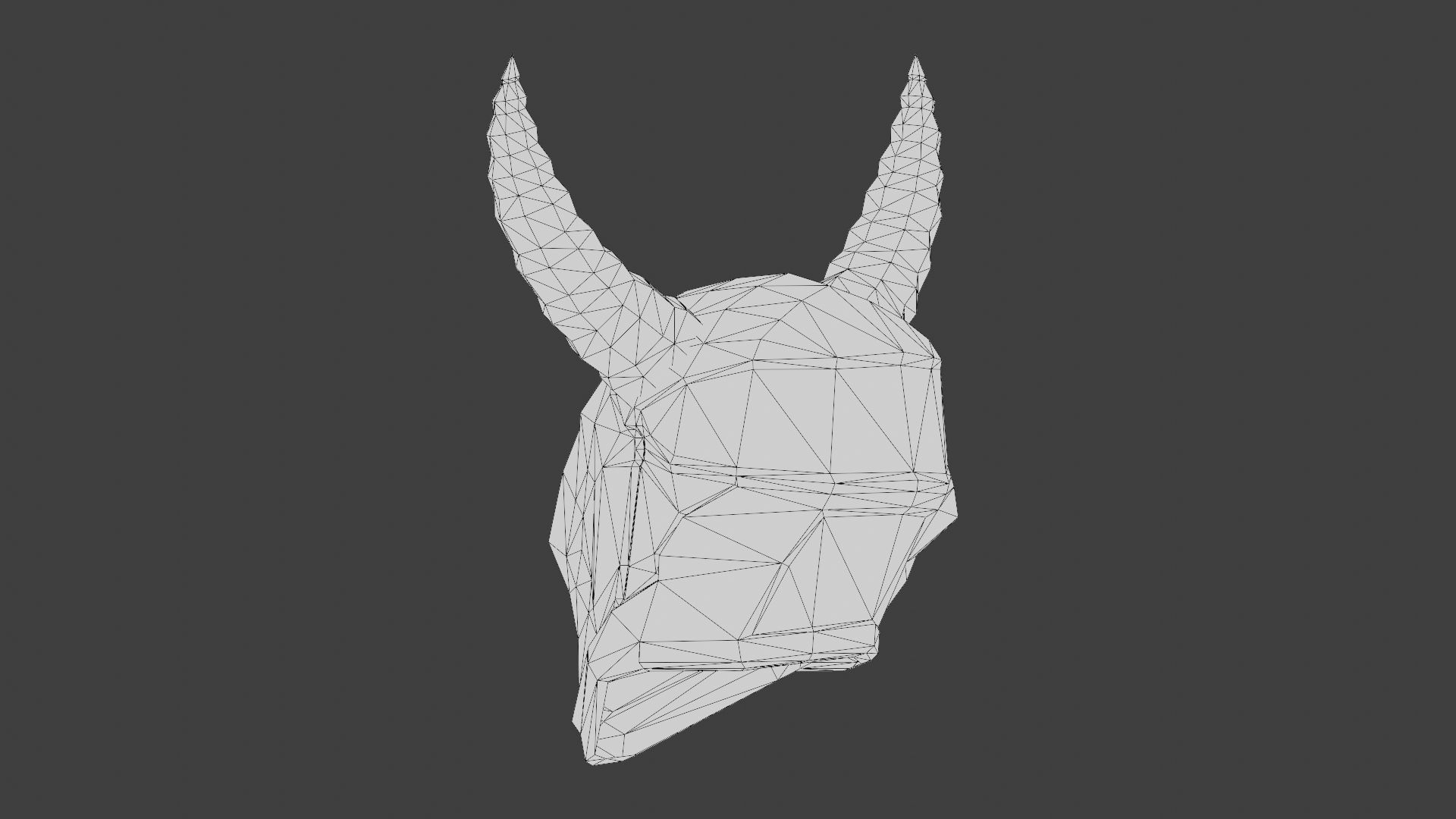 Handpaint Scifi Viking Helmet Low-poly 3D model_19
