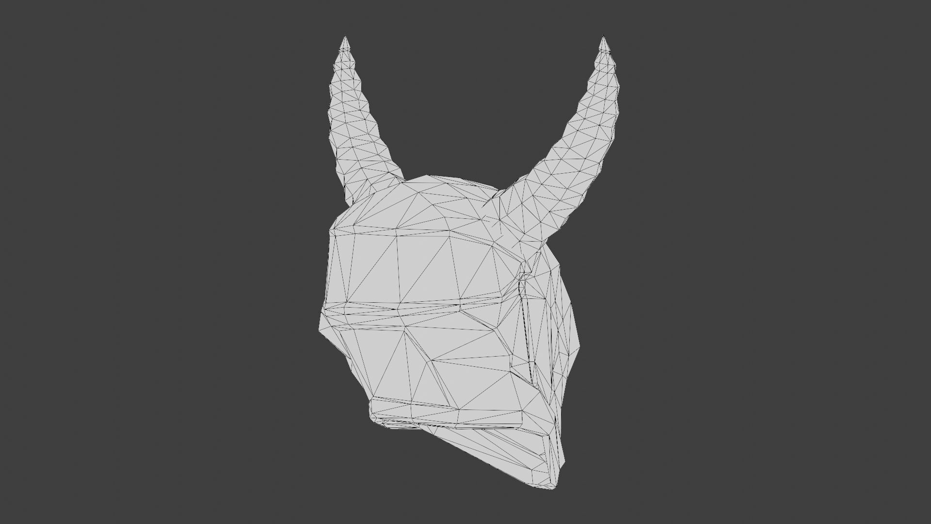 Handpaint Scifi Viking Helmet Low-poly 3D model_20