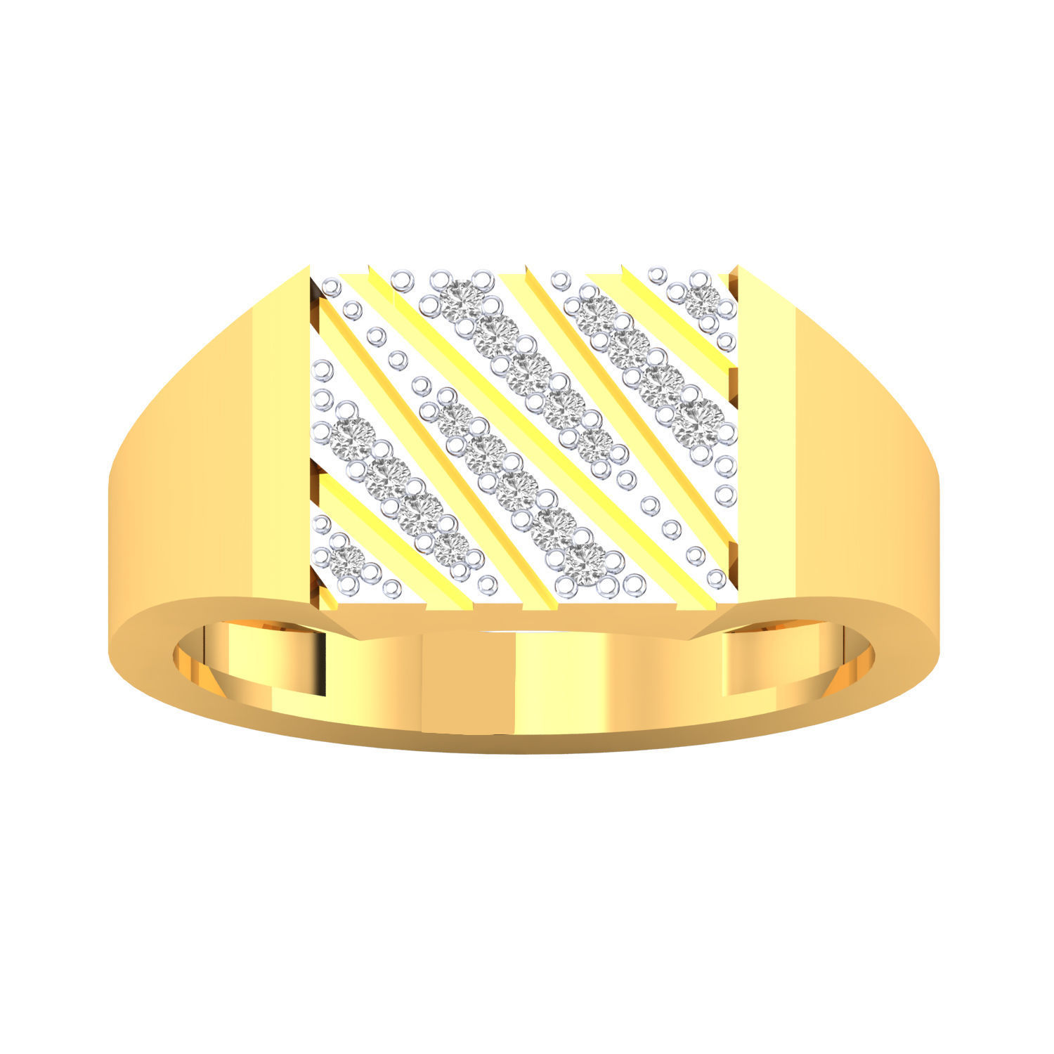 Gents ring 3dm render 3D print model 3D print model_7