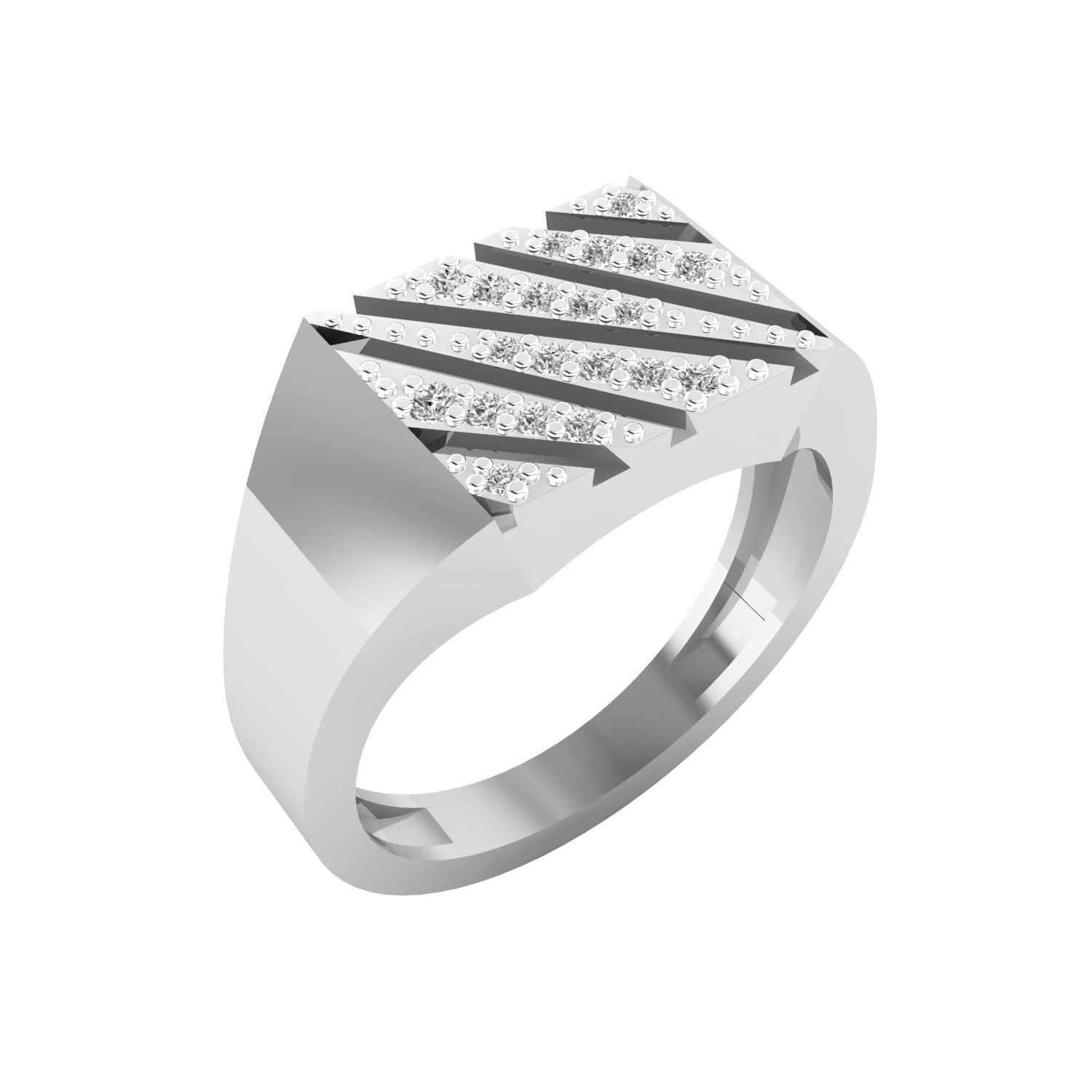 Gents ring 3dm render 3D print model 3D print model_3