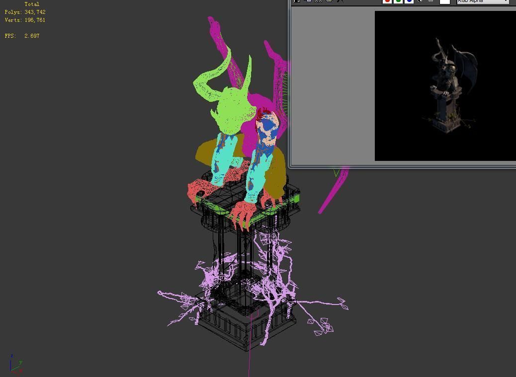 Shura Heaven-Weird Sculpture 3D model_3