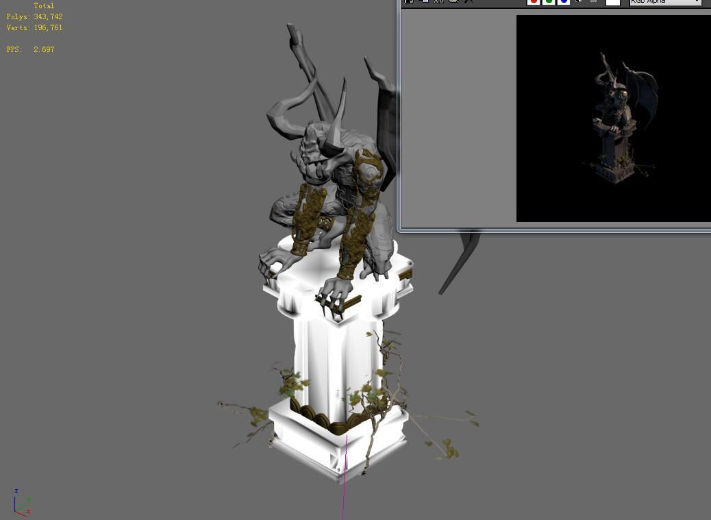 Shura Heaven-Weird Sculpture 3D model_4