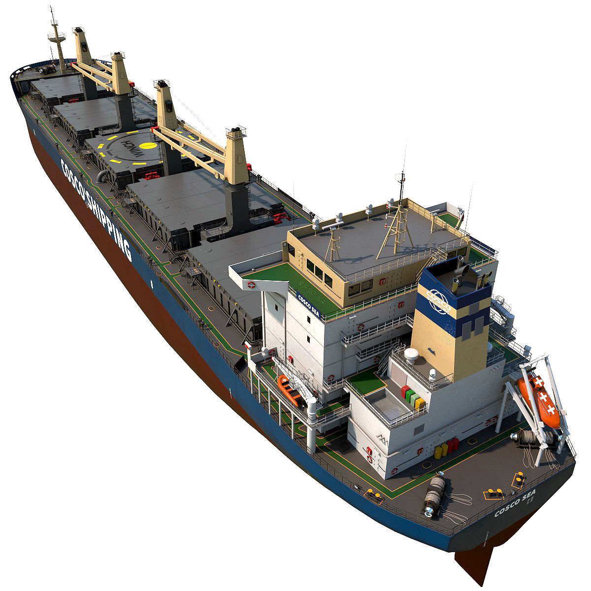Bulk carrier 3D model_3