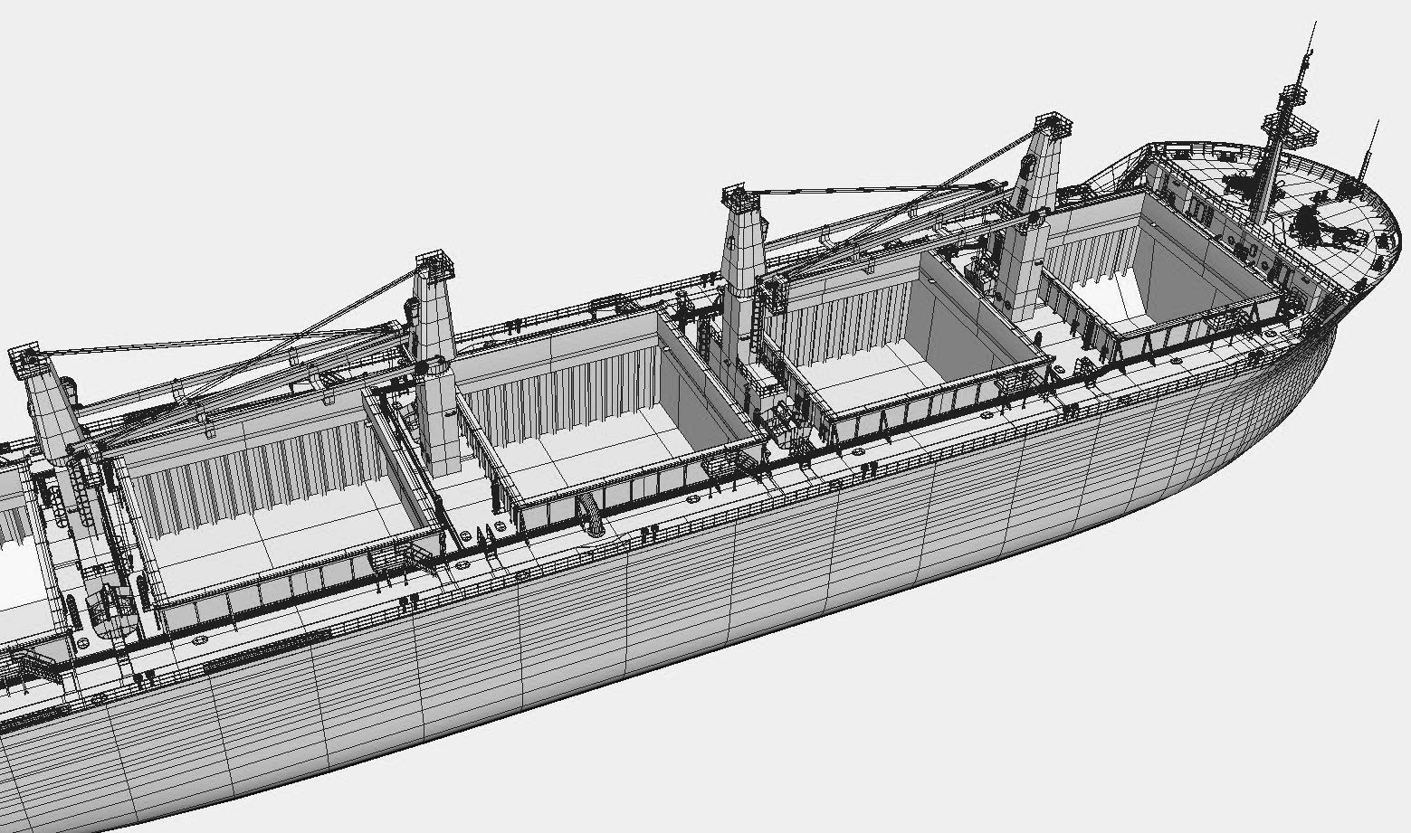Bulk carrier 3D model_11