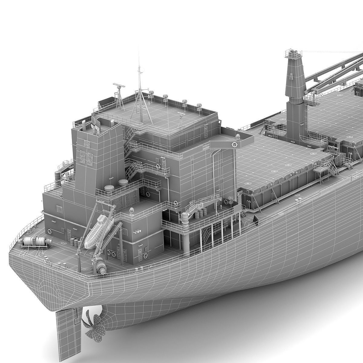 Bulk carrier 3D model_9