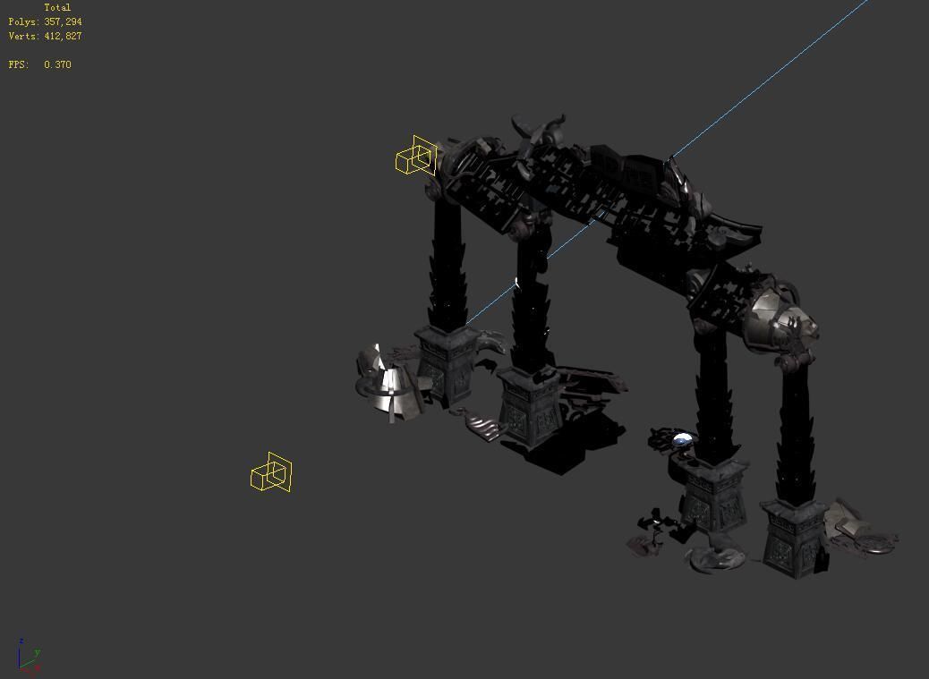 Shura Celestial Realm-Archway-Damaged 01 3D model_5
