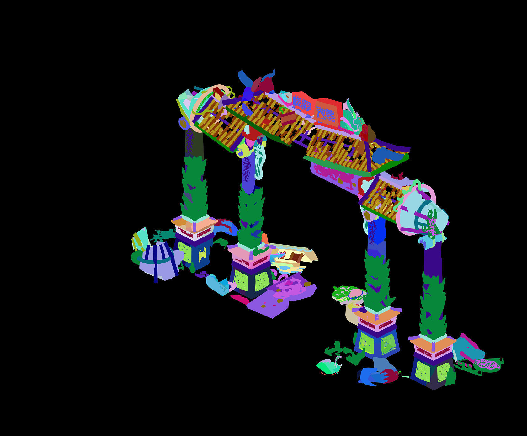 Shura Celestial Realm-Archway-Damaged 01 3D model_2