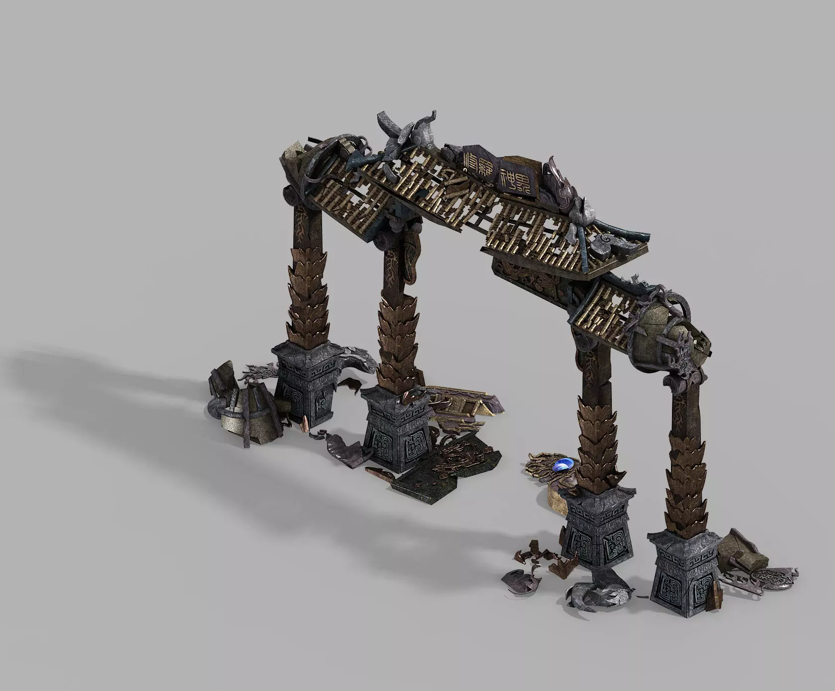 Shura Celestial Realm-Archway-Damaged 01 3D model_0