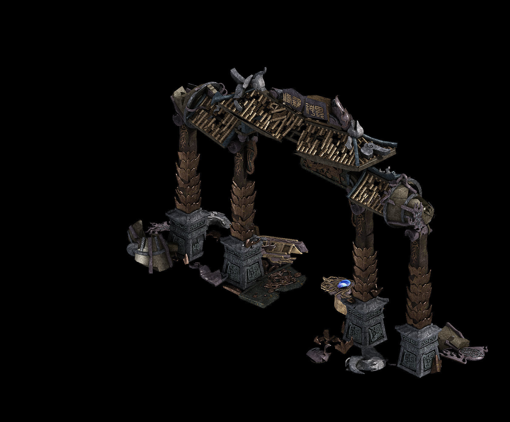 Shura Celestial Realm-Archway-Damaged 01 3D model_1