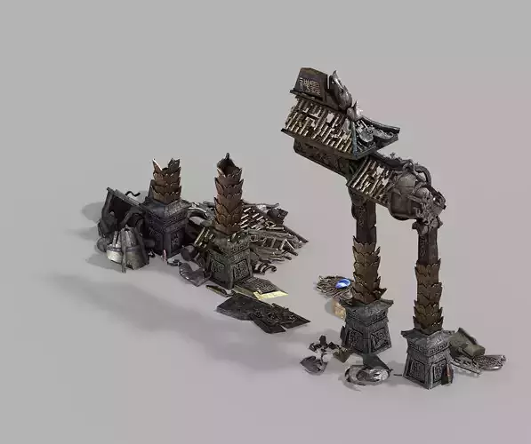 Shura Celestial Realm-Archway-Damaged 02