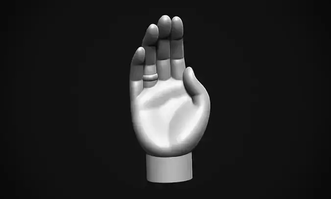 Goddess Aashirwad Hand Model 3D print model