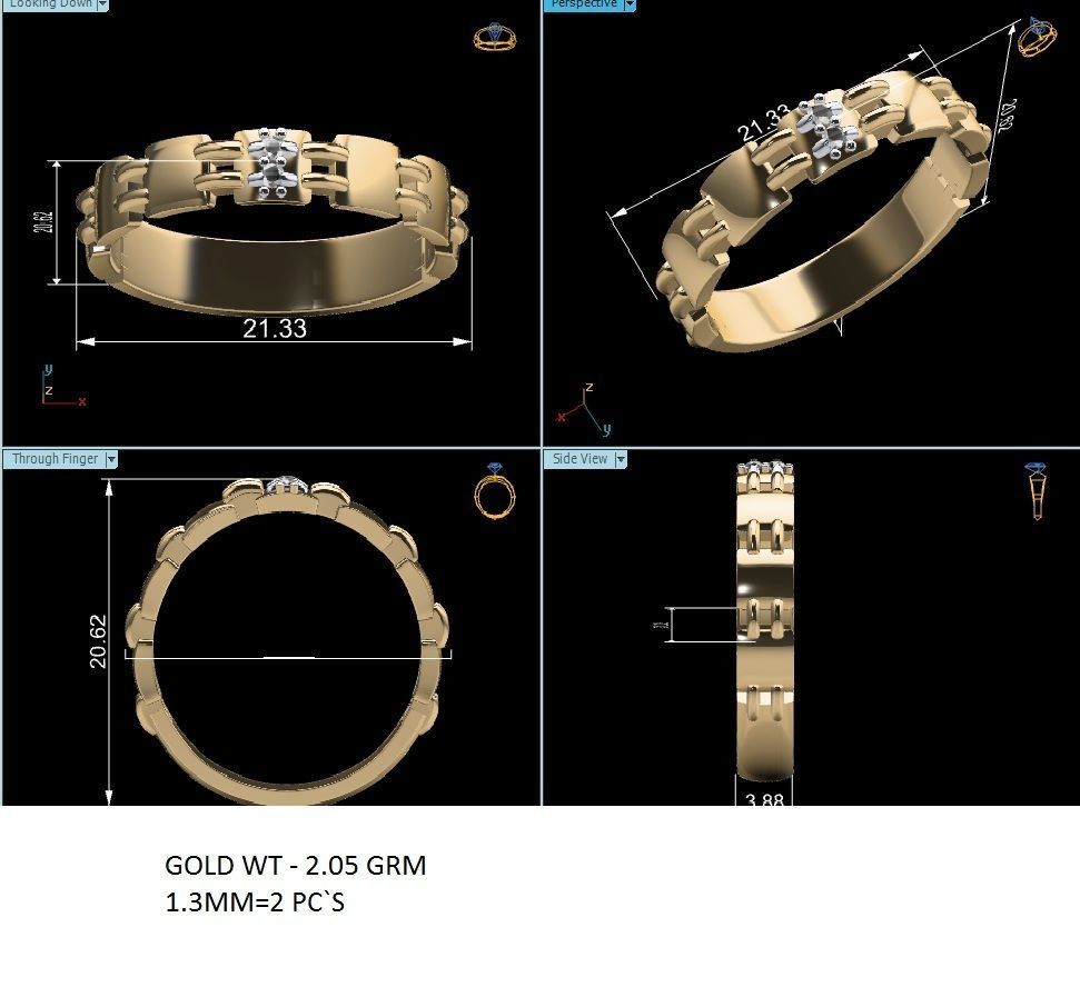Women ring 3dm render detail 3D print model 3D print model_7