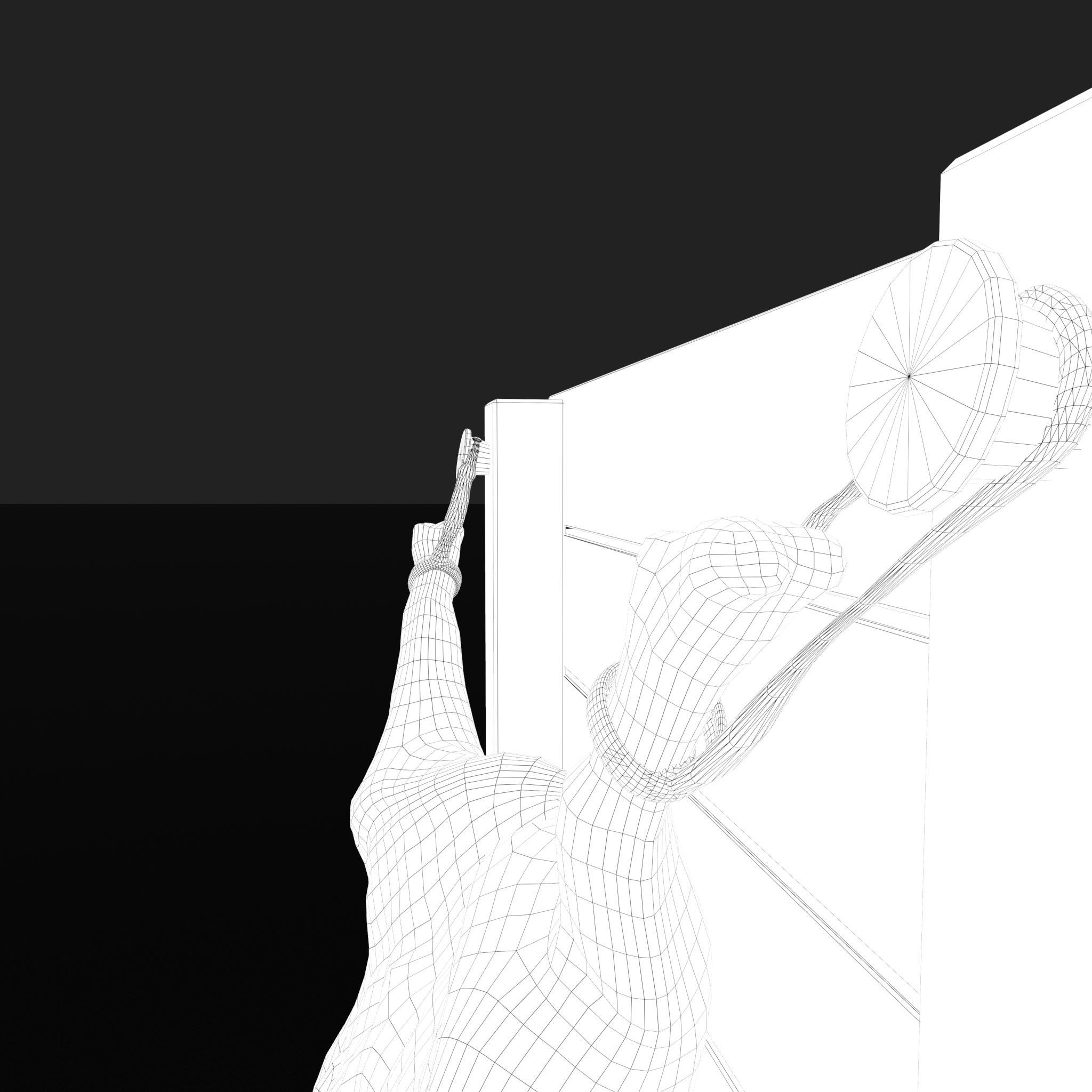 Medieval Meat Stall Low-poly 3D model_32