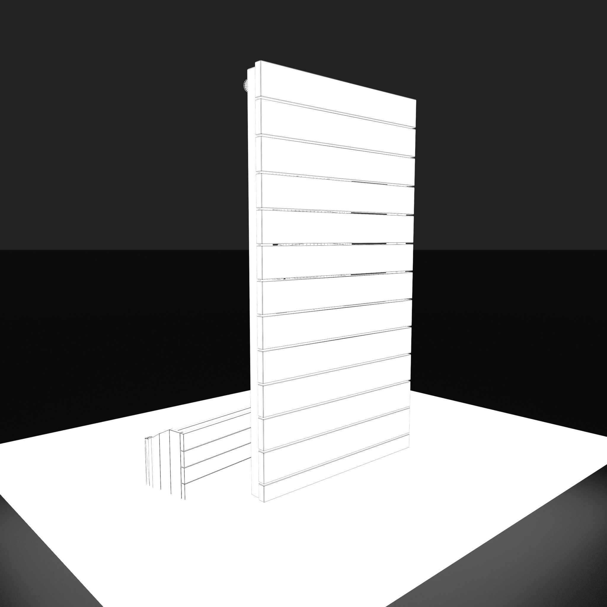 Medieval Meat Stall Low-poly 3D model_29