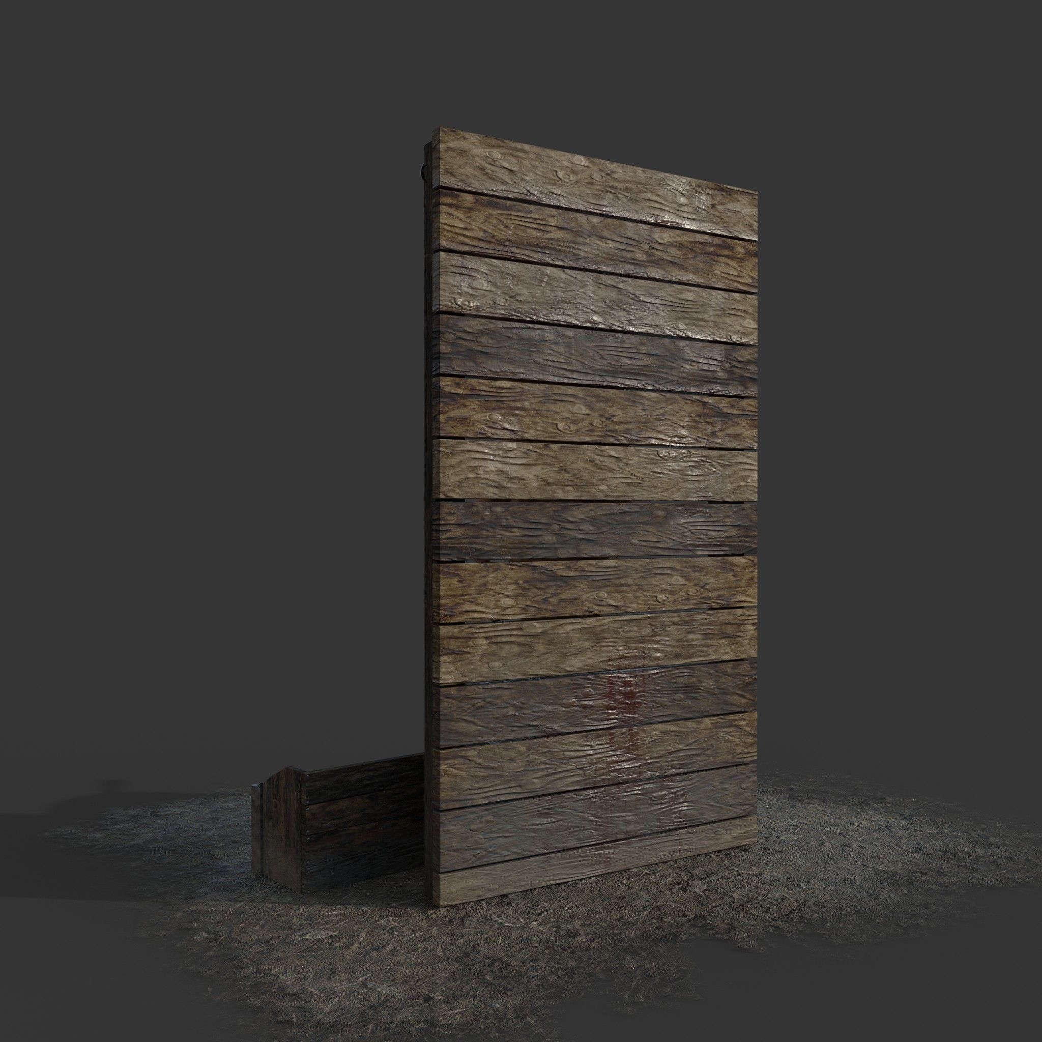 Medieval Meat Stall Low-poly 3D model_11