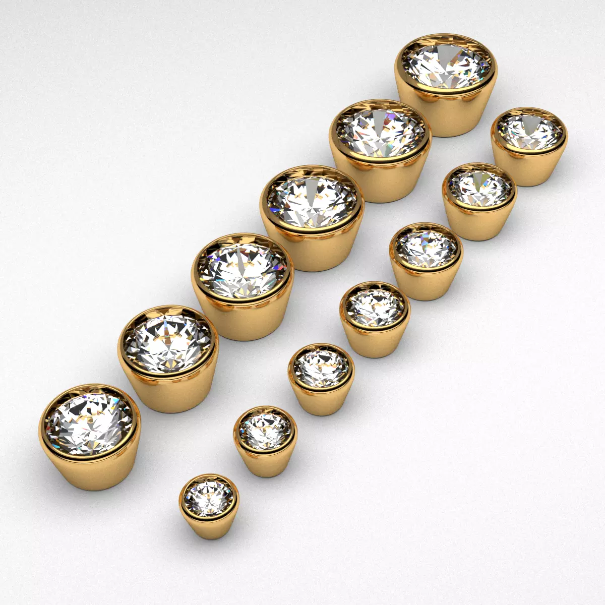 A package of solitaire ring heads engagement flush printable 3D print model