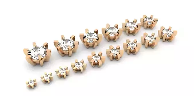 A package of solitaire ring heads engagement 6 prong printable