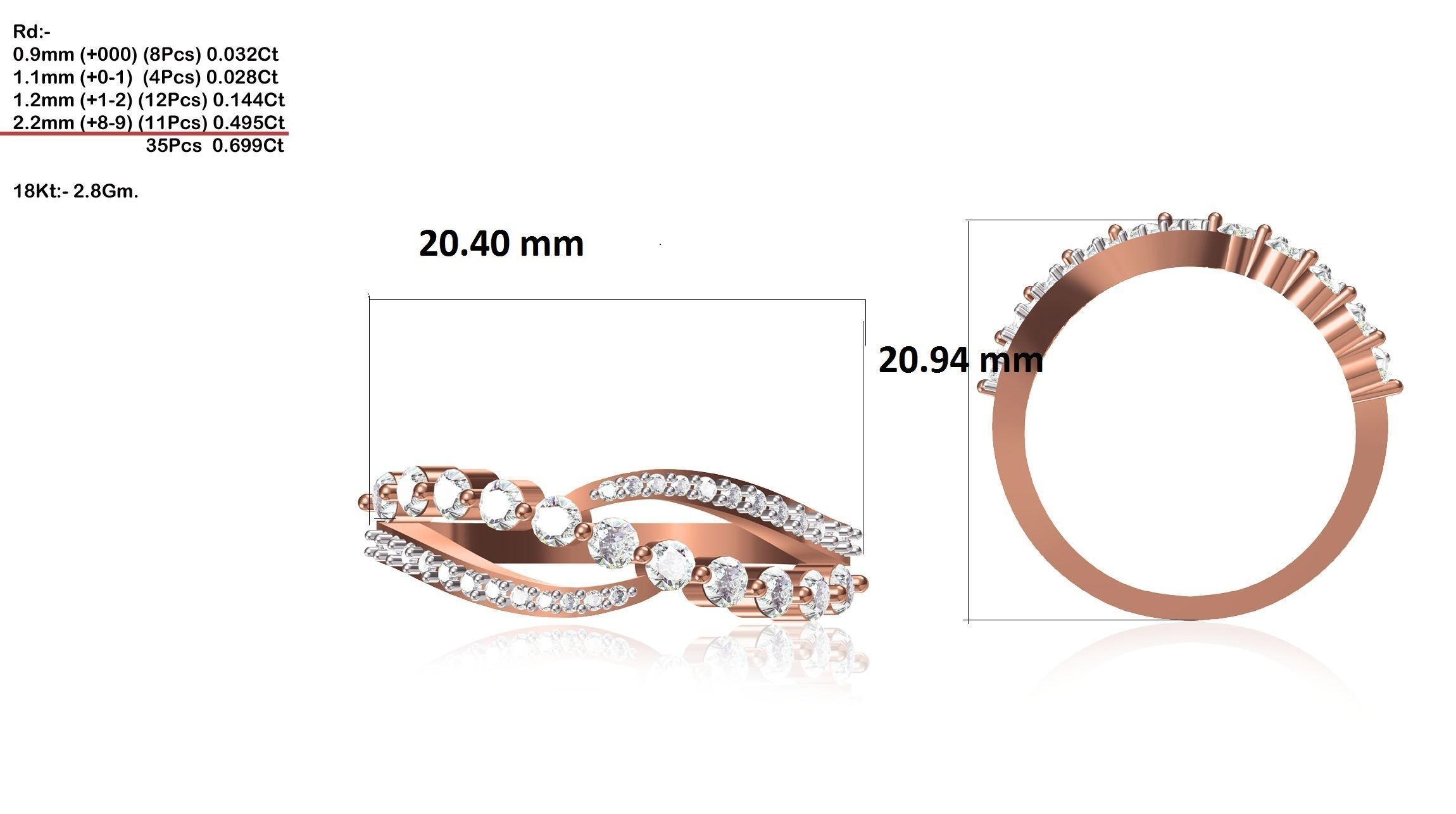 Women ring 3dm render detail 3D print model 3D print model_11