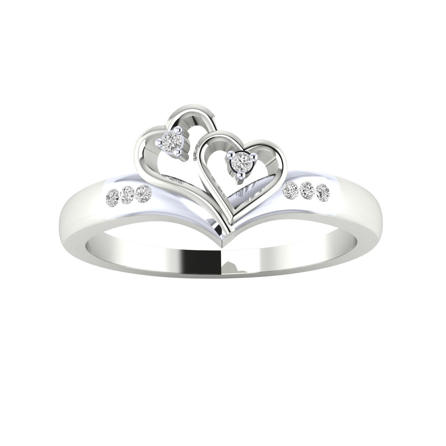 Women heart ring 3dm render 3D print model 3D print model_6