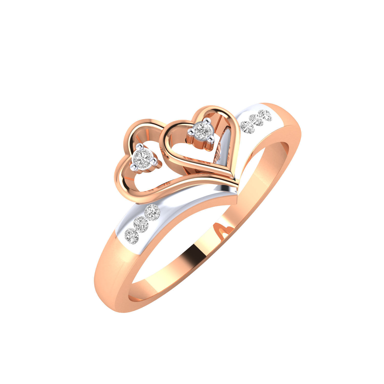 Women heart ring 3dm render 3D print model 3D print model_1