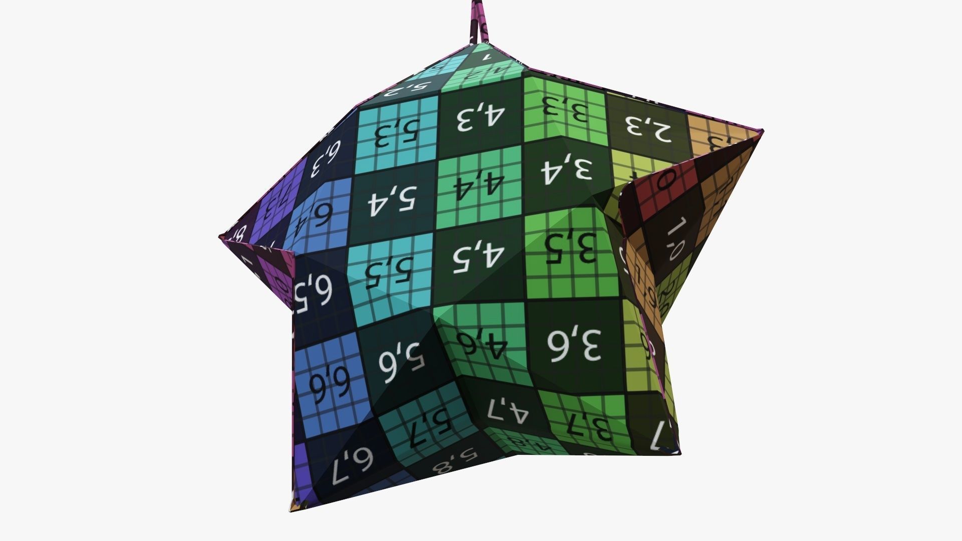 Star shape paper  3D model_14