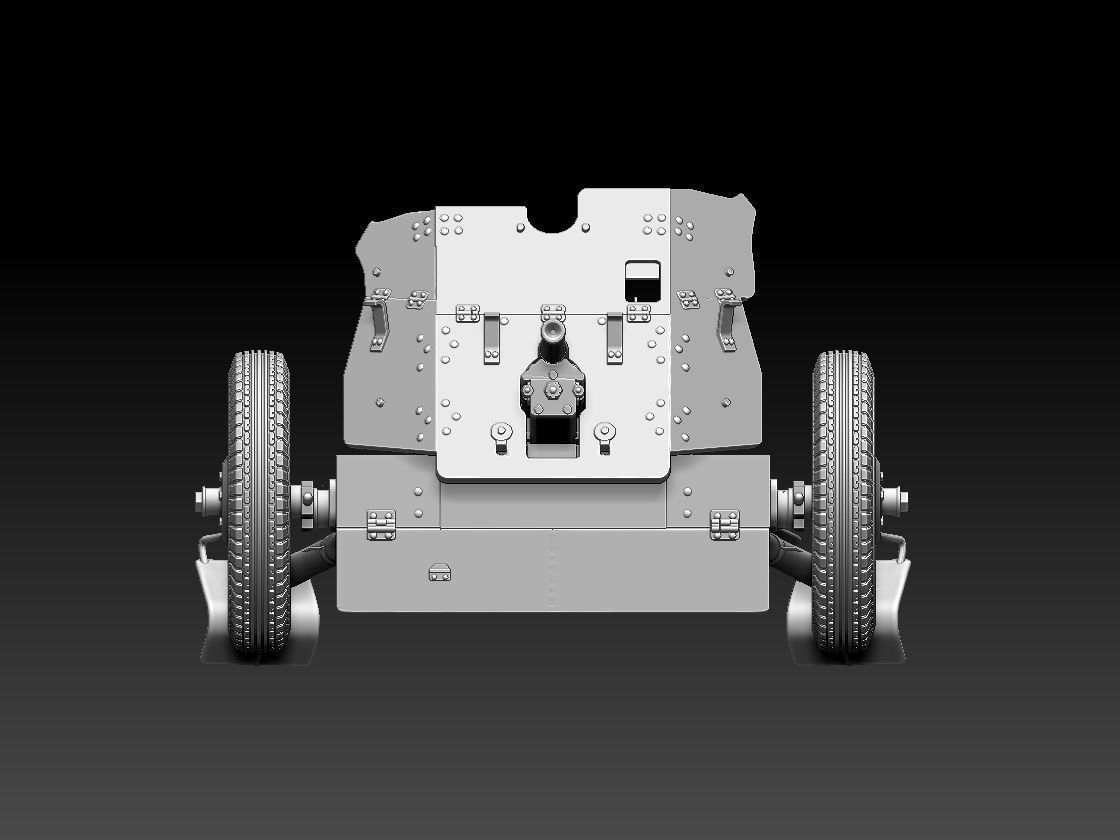 cannon 53k ww2 soldiers 3D print model_18