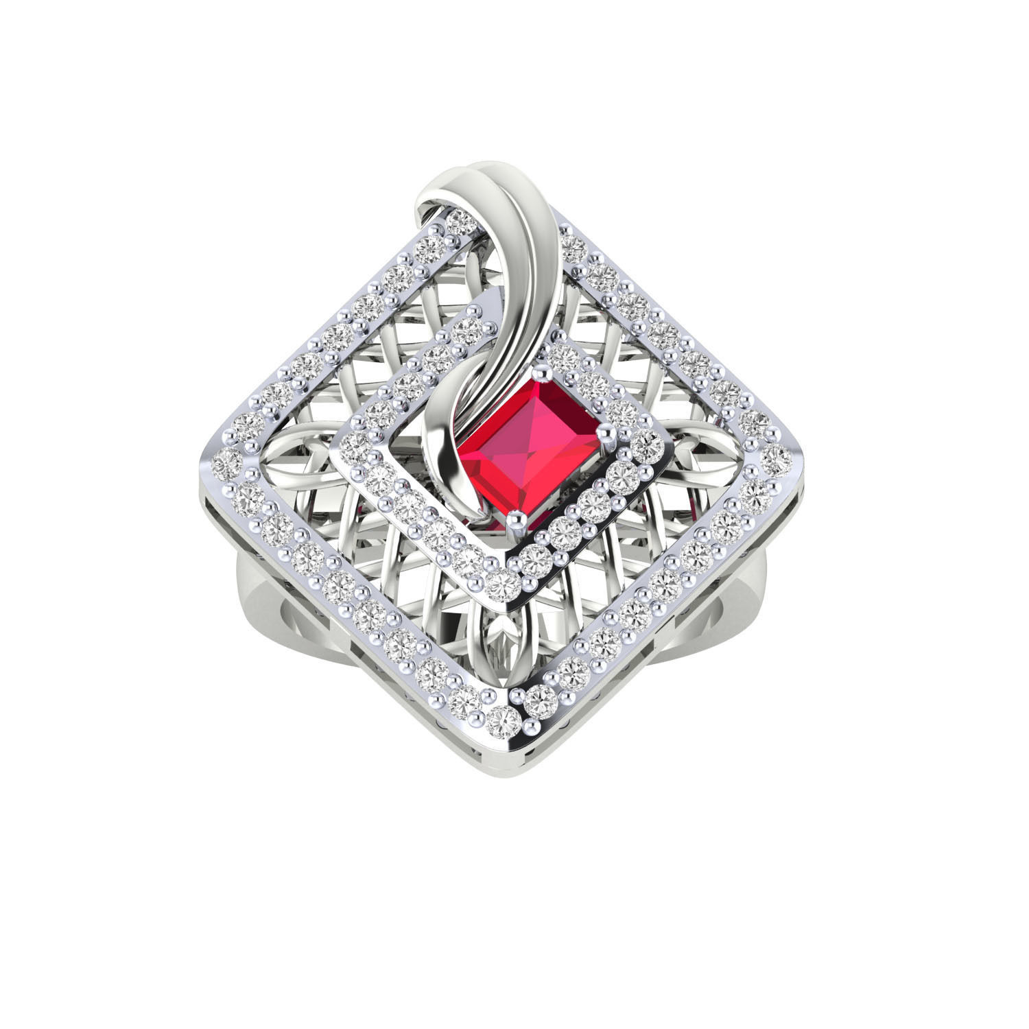 Women ring 3dm render 3D print model 3D print model_6