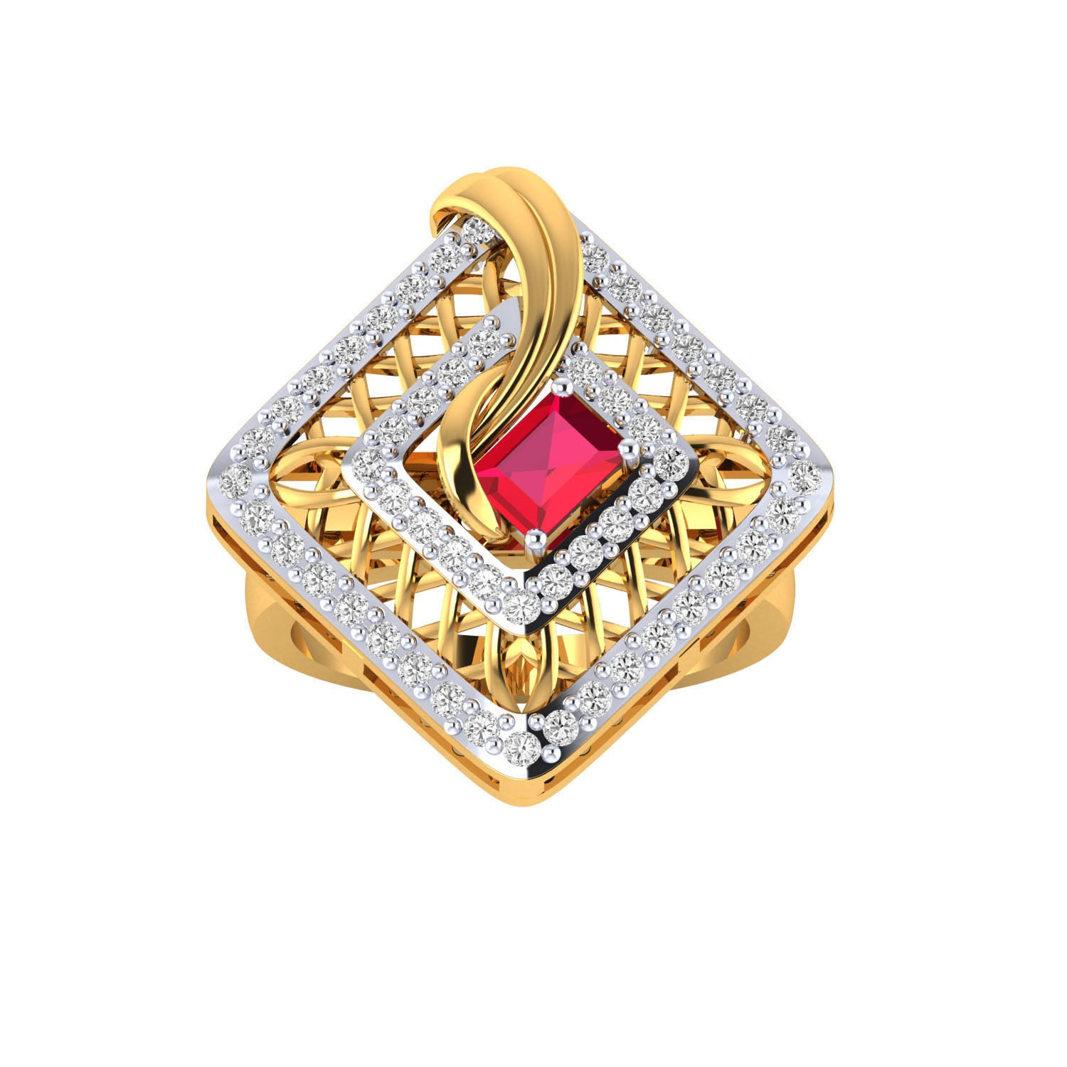 Women ring 3dm render 3D print model 3D print model_10