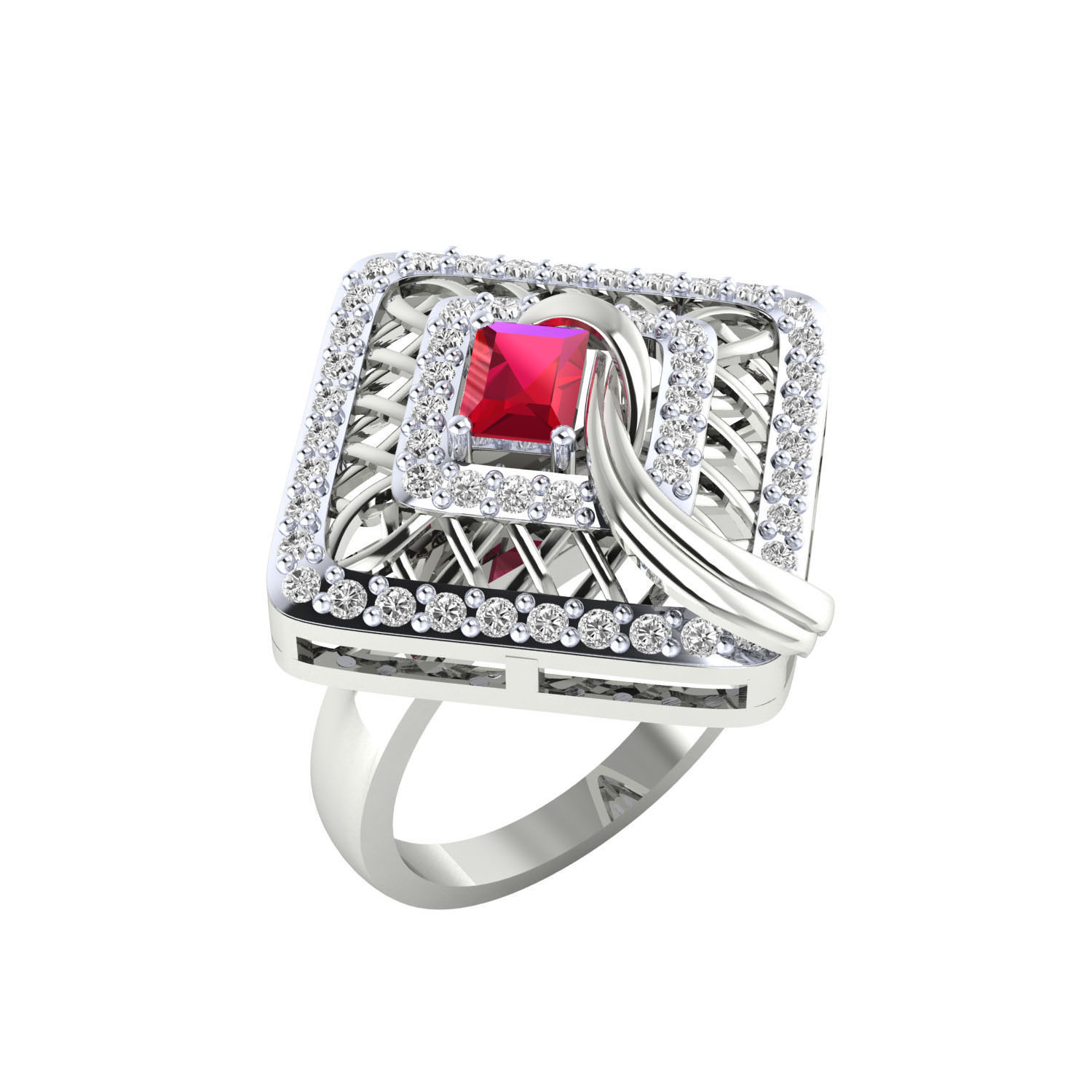 Women ring 3dm render 3D print model 3D print model_4