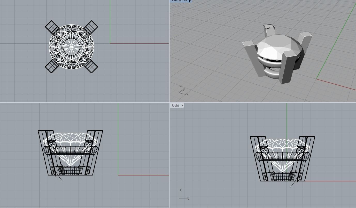 A package of solitaire ring heads engagement 4 prong printable 3D print model_4