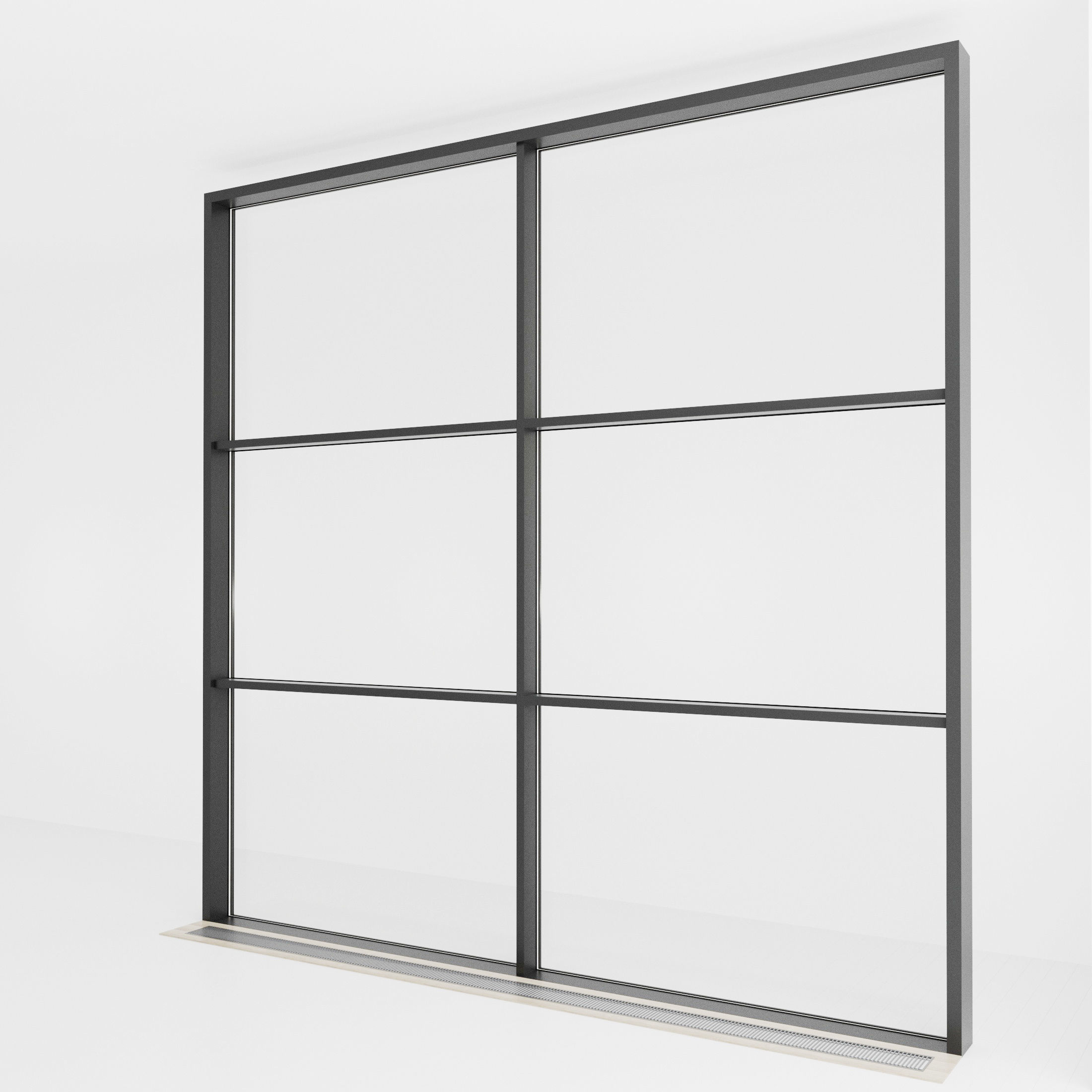 Panoramic glazing Stained glass 55 Low-poly 3D model_2