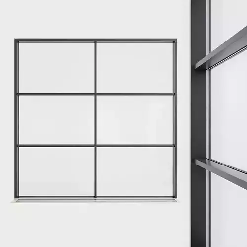 Panoramic glazing Stained glass 55 Low-poly 3D model