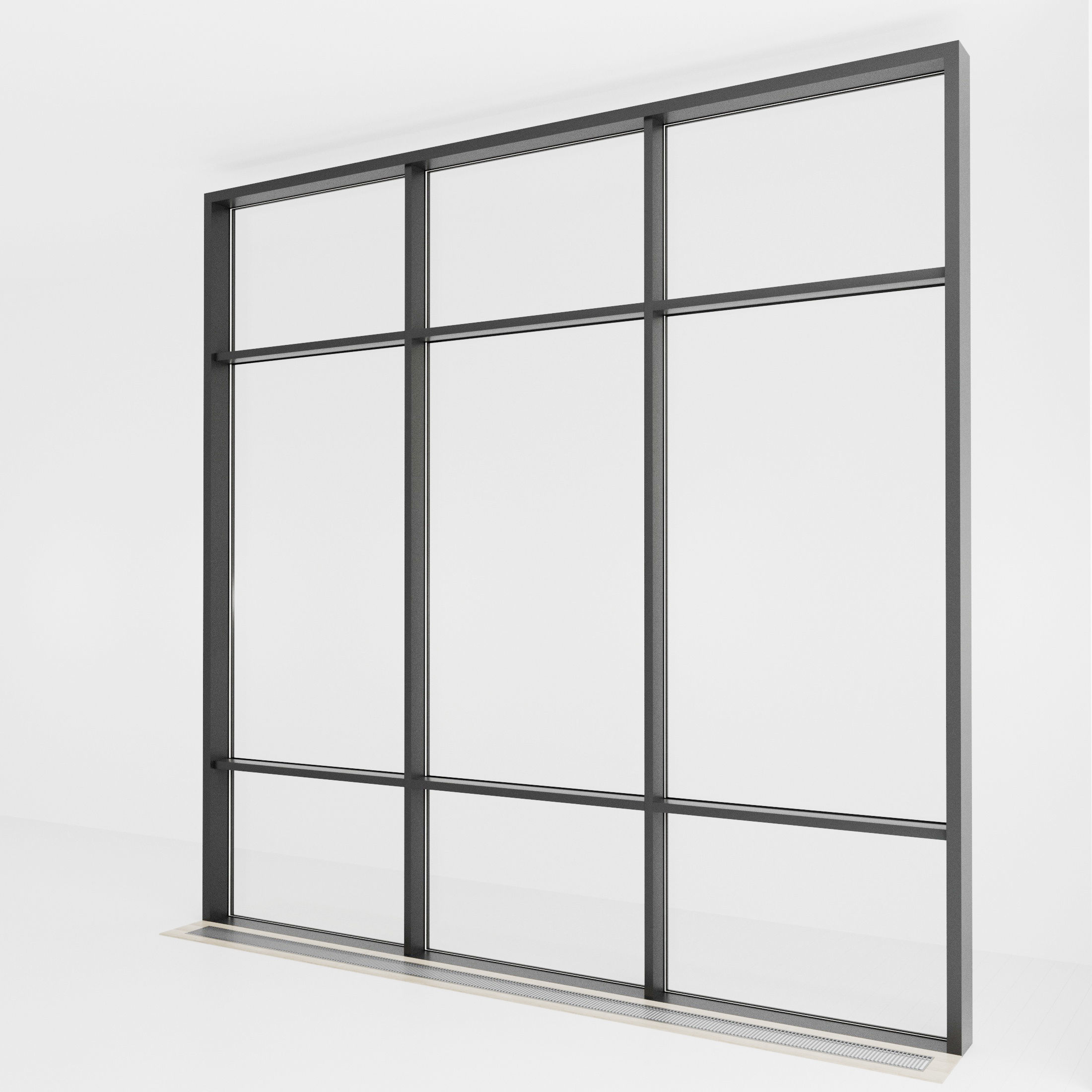 Panoramic glazing Stained glass 52 Low-poly 3D model_2