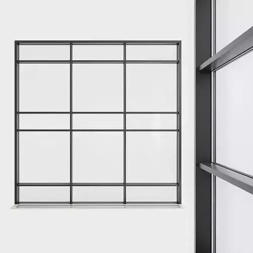 Panoramic glazing Stained glass 51 Low-poly 3D model