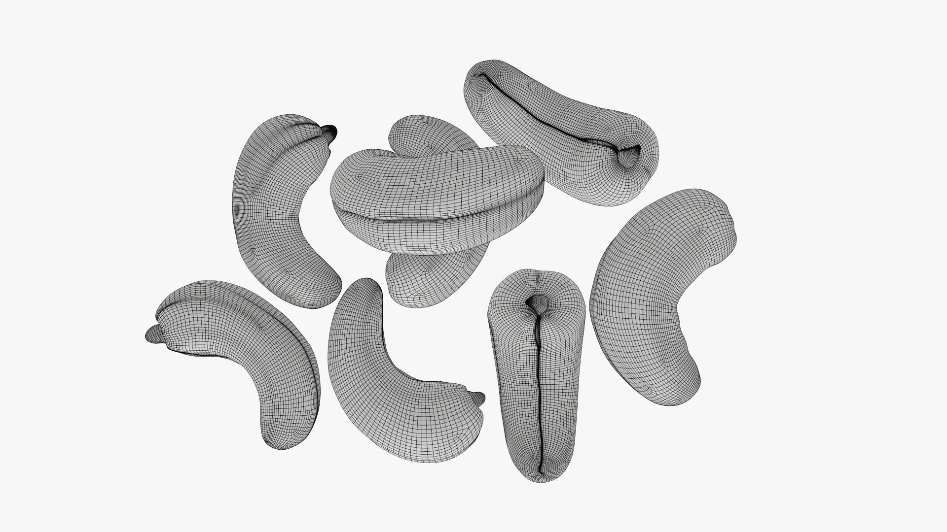 Nuts cashew  3D model_7