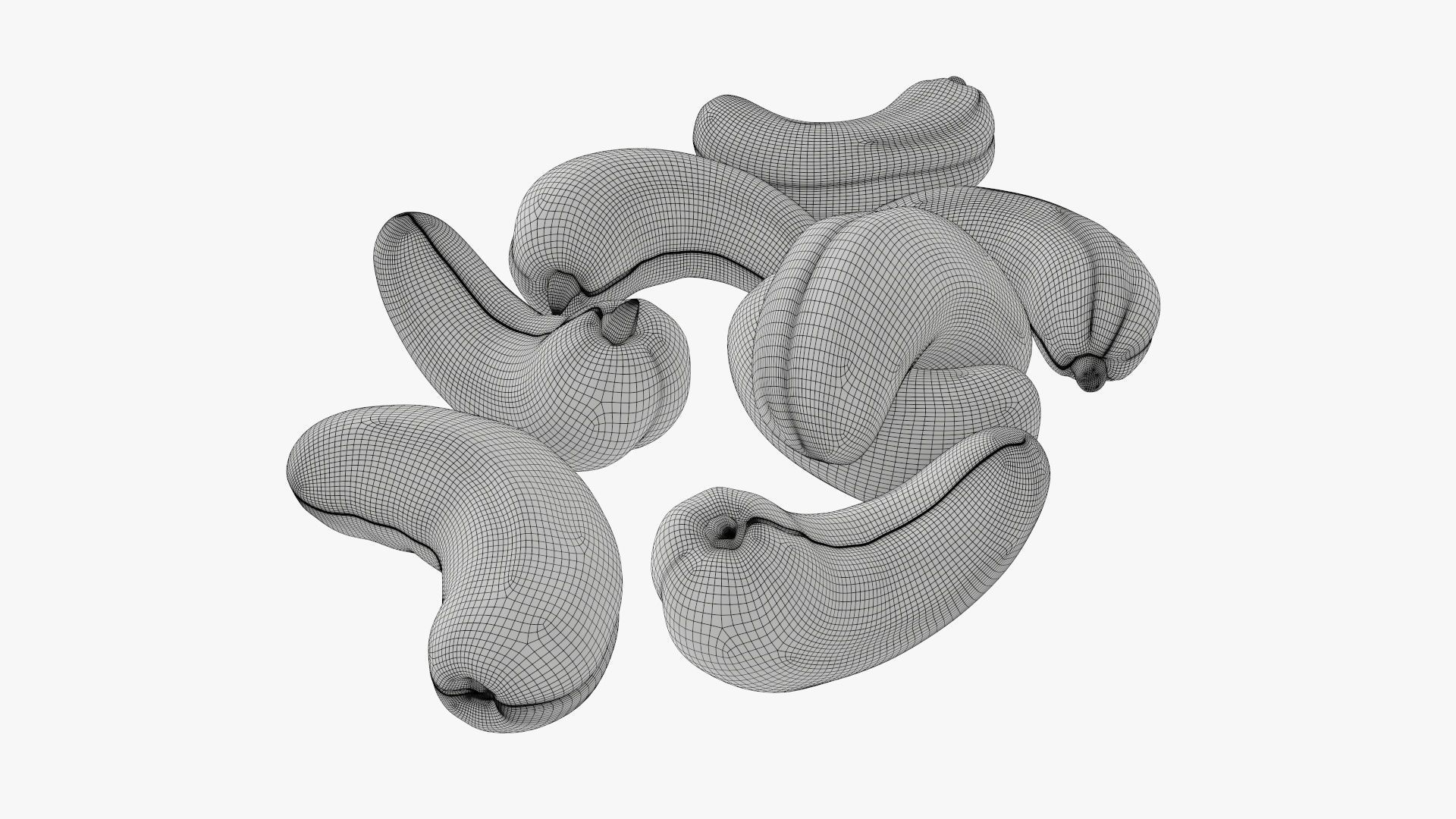 Nuts cashew  3D model_5