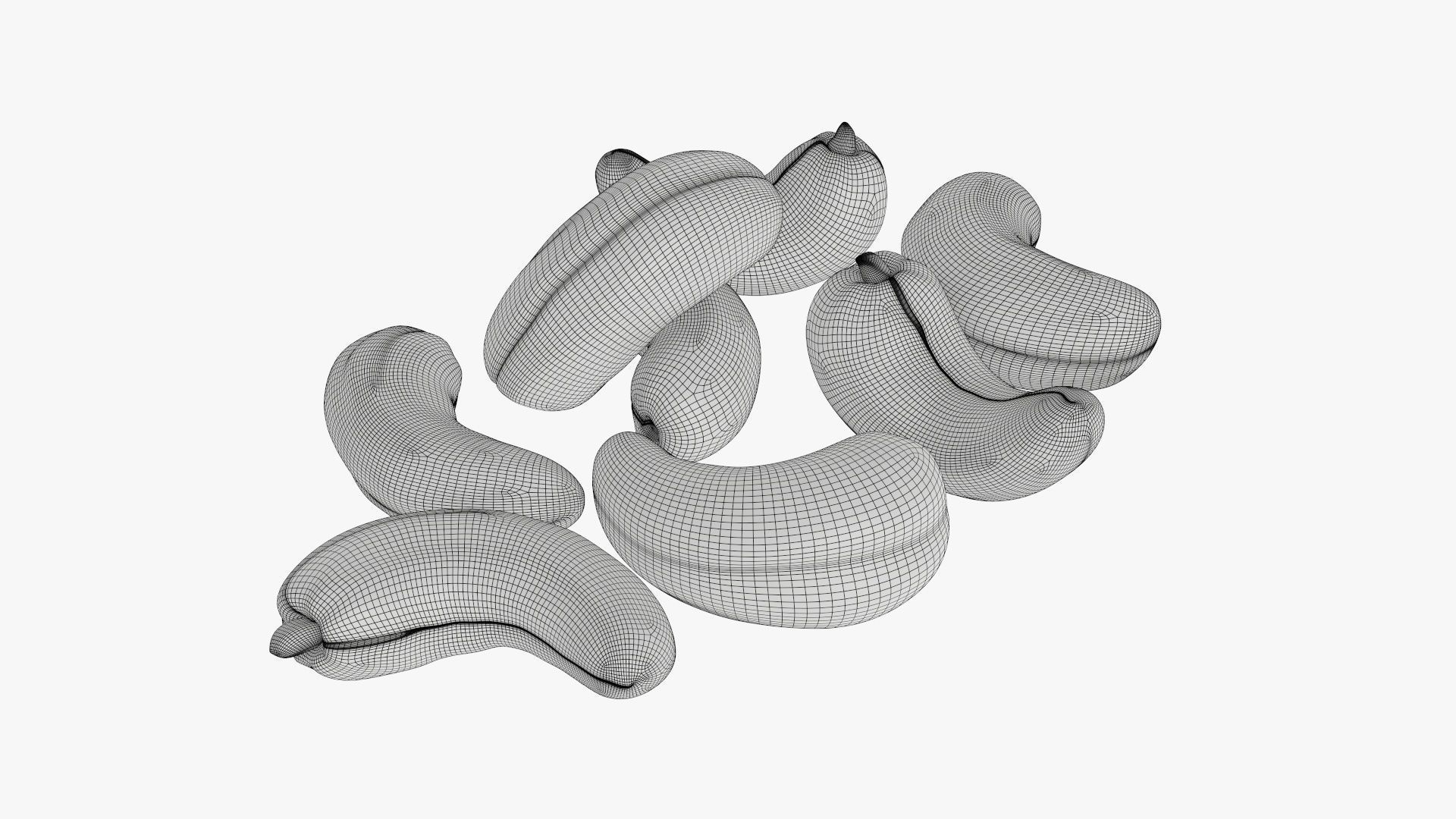 Nuts cashew  3D model_8