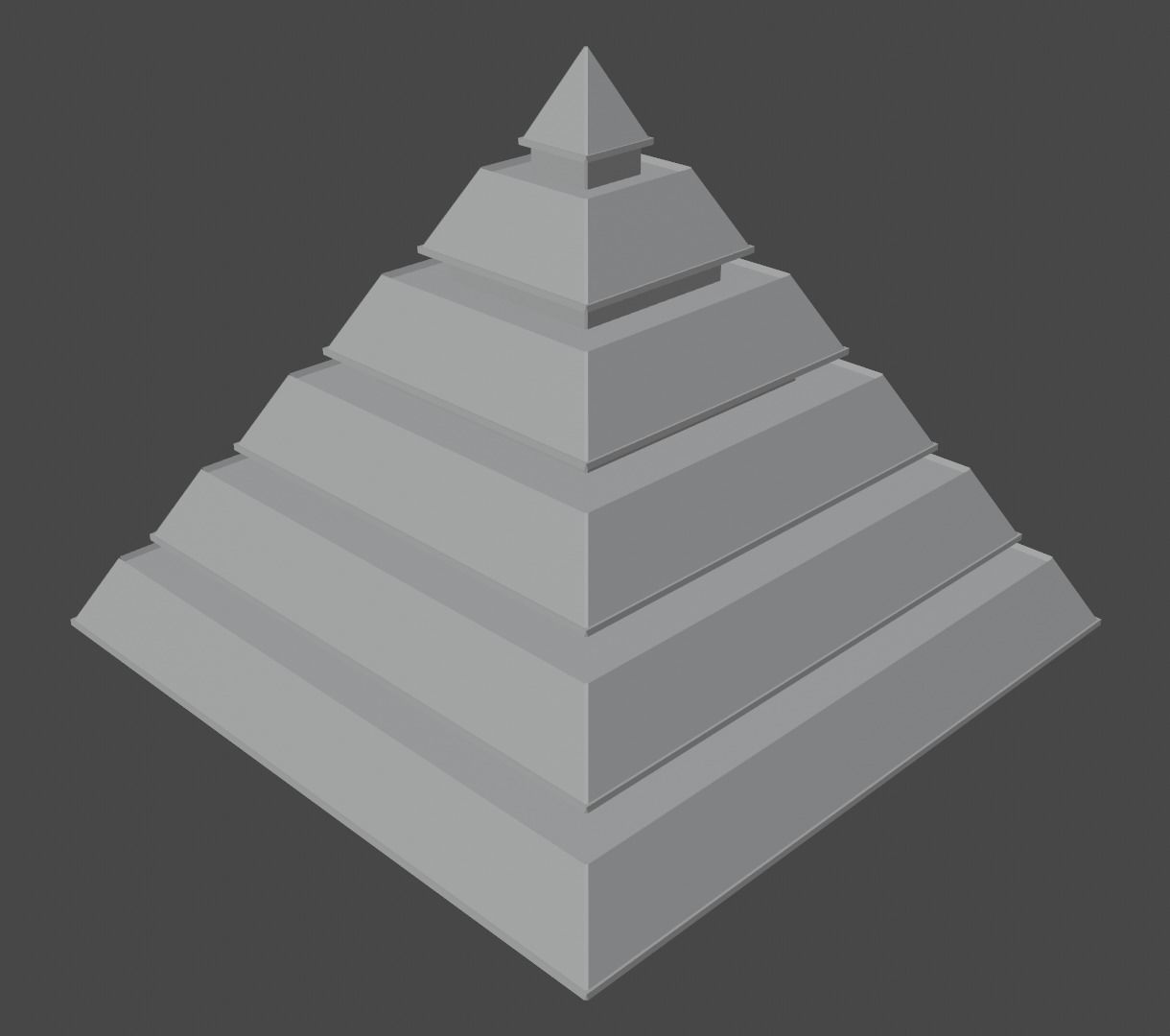 Golden and Green Marbled Pyramid with Squared Spike Low-poly 3D model_35