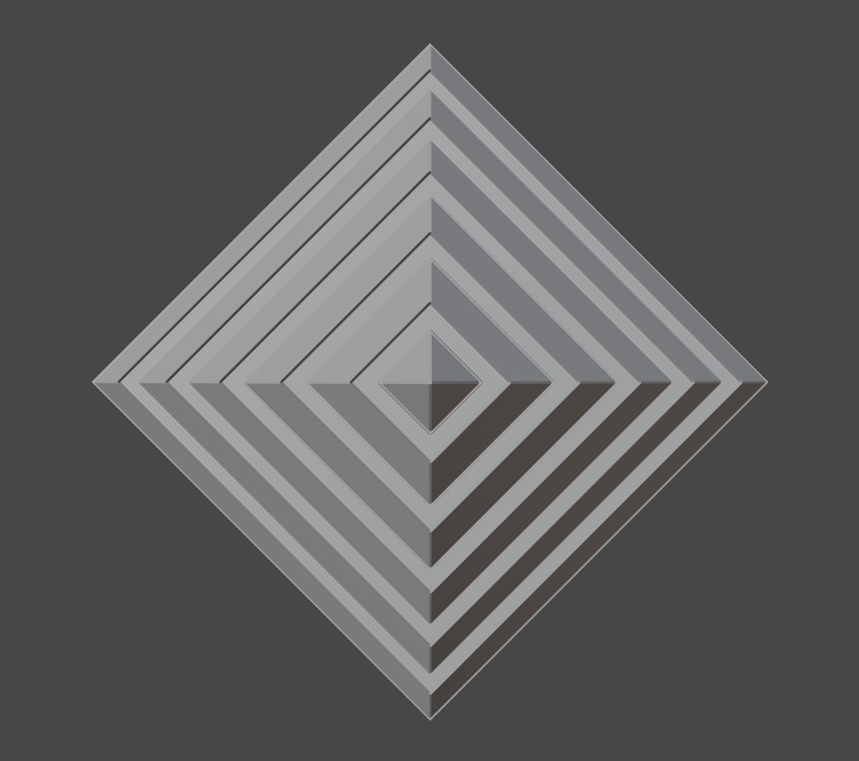 Golden and Green Marbled Pyramid with Squared Spike Low-poly 3D model_26