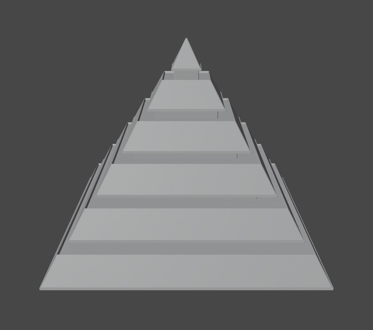 Golden and Green Marbled Pyramid with Squared Spike Low-poly 3D model_20