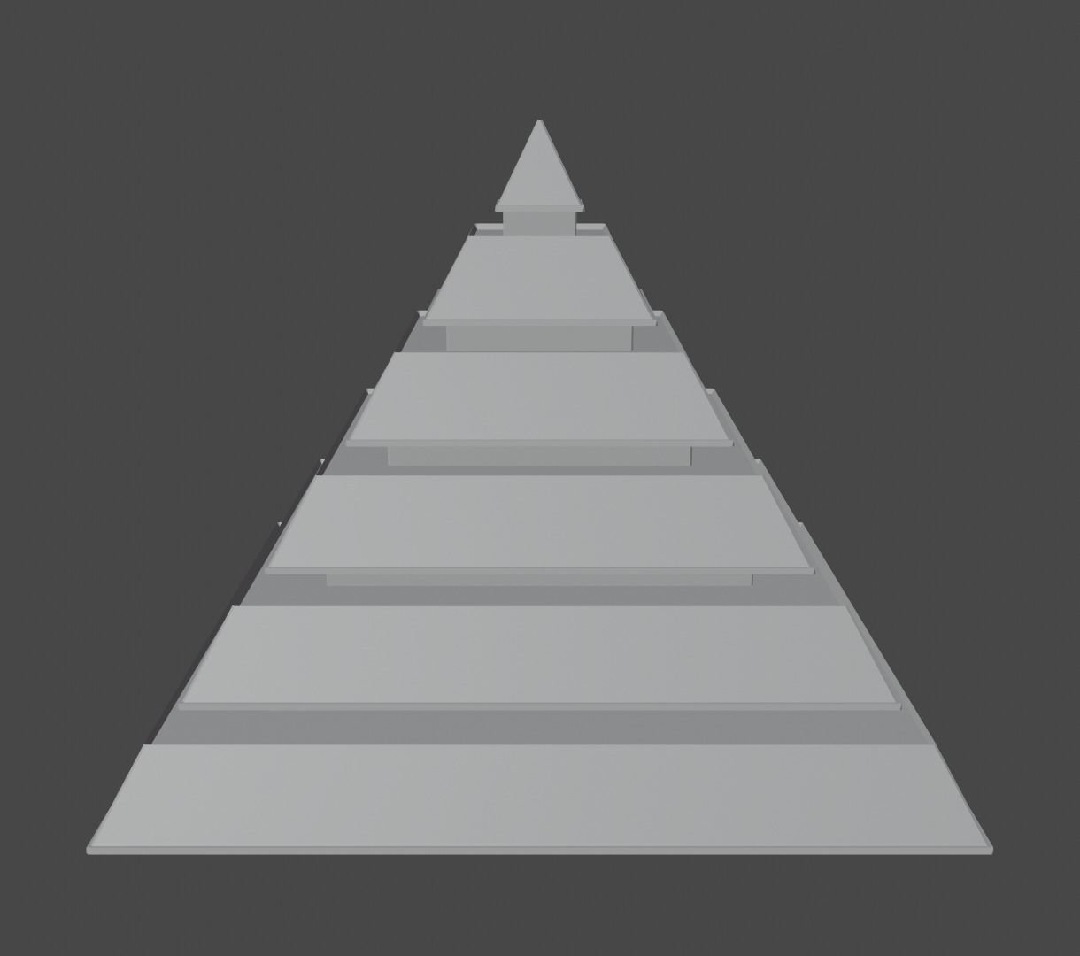 Golden and Green Marbled Pyramid with Squared Spike Low-poly 3D model_17