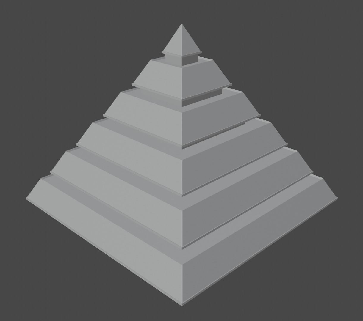 Golden and Green Marbled Pyramid with Squared Spike Low-poly 3D model_23