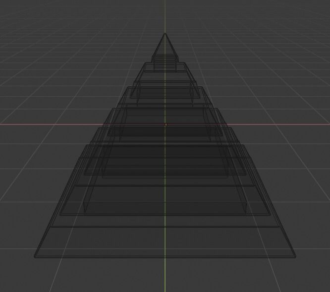Golden and Green Marbled Pyramid with Squared Spike Low-poly 3D model_22