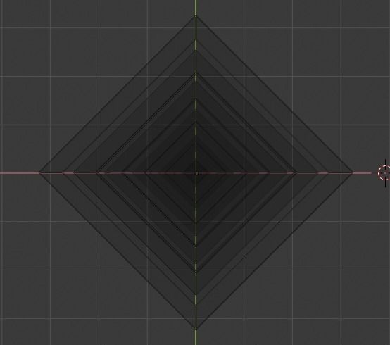 Golden and Green Marbled Pyramid with Squared Spike Low-poly 3D model_31
