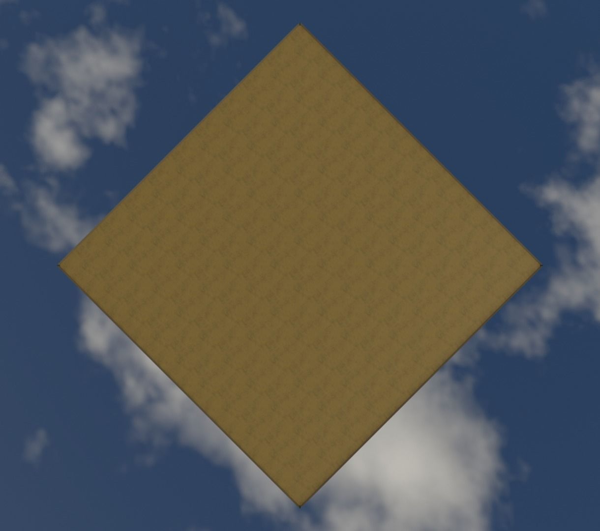 Golden and Green Marbled Pyramid with Squared Spike Low-poly 3D model_7