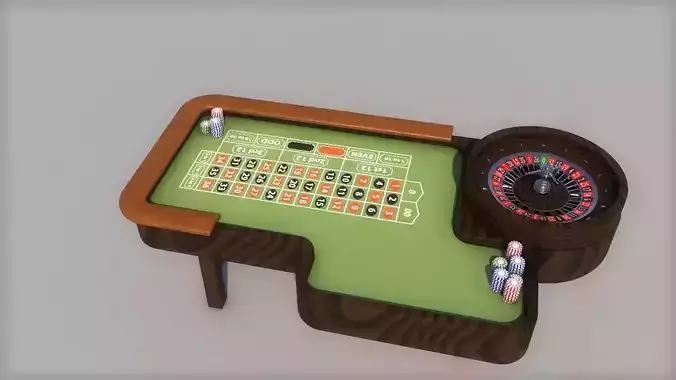 Roulette Table  3D model